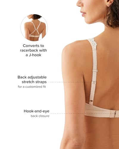 Image of Wacoal Women's Embrace Lace Lightly Lined Wire Free Mid Coverage Bralette, 852191