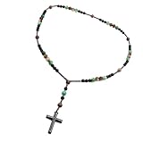 Elegante Perlenkreuze Halskette Mit Steinen Für Männer Religiöses Geschenk Unisex Spirituelle...