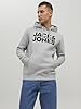 JACK & JONES Herren Hoodie Kapuzensweatshirt JJ Ecorp Logo Sweat Hood, Farbe:Grau, Artikel:- Light Grey Melange, Größe:XL #2