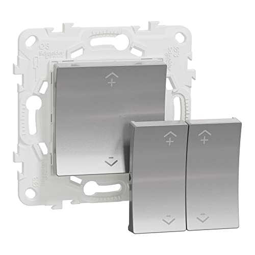 Schneider Electric - Wiser Unica - interrupteur centralisé sans fil 2 ou 4 BP - Aluminium - NU557130W