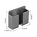 CEI&BPY 2Pcs Phone Holder Wall Mounted, Phone Stand with Self Adhesive. Phone Holder for RV Charging.Compatible with iPhone and Android (2Pack-Grey)