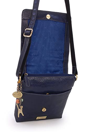 Leder Umhängetasche Damen - Crossbody Bag/Messenger Bag Mittelgroß - Verstellbarer Schultergurt - ANJA – Bild 6