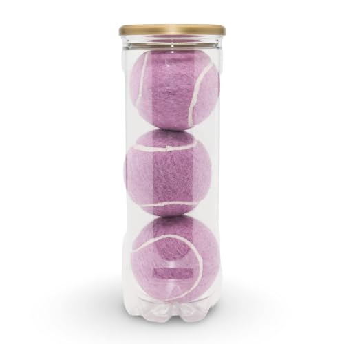 Price's - 3 pelotas de tenis con tubo morado, fabricadas en el Reino Unido (1 x 3 pelotas)