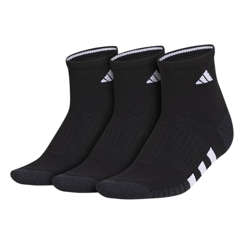 adidas Women's Cushioned Quarter Socks (3-Pair) with Arch Compression