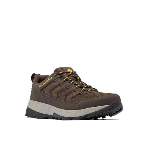 Columbia Men's Strata Trail Low, Cordovan/Golden Yellow, 12
