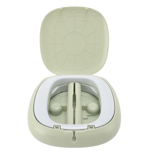 Image of TOPINCN Children Travel Toilet Seat, Portable Foldable Potty Seat with Storage Bag, for Car Driving Camping Travel Toddler Portable Potty Trainer (Green)