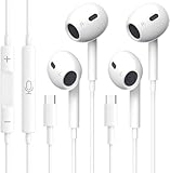 2 Pack Cuffie USB C per iPhone 17/16/15,Hi-Fi Stereo Auricolari con Filo USB C on Microfon...