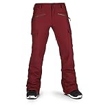 Volcom Damen Mira Stretch Slim Fit Snowpant Schneehose, Rot - Burnt Red, Mittel