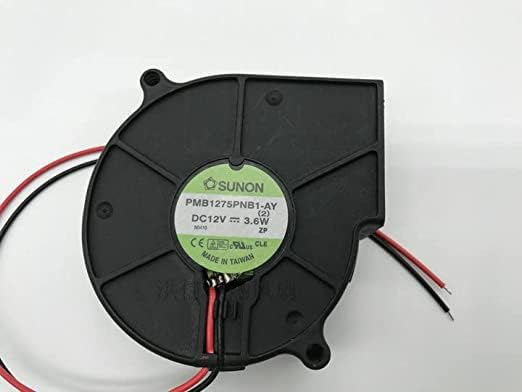 Qideyipe PMB1275PNB1-AY Turbo Blower Cooling Fan with red and black wires