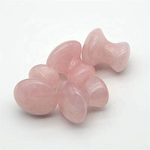 Herramienta de masaje facial de piedra de Jade con rodillo de Jade de setas de cuarzo rosa al por mayor for la belleza humana LIUZIIHAYIN