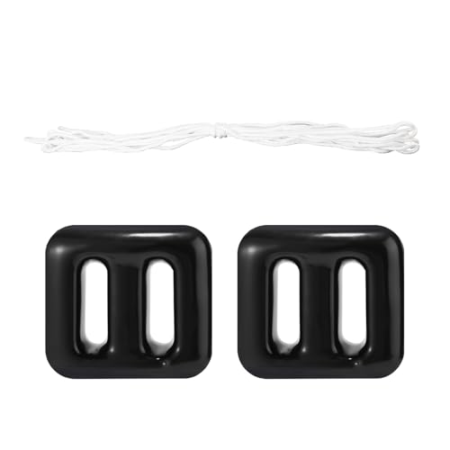 Lyreh 2pcs Pool Fountain Anchor Replacements, Pool Float Weight Anchor with 16.4ft Rope 150g Anchors Weight for Floats (Black)
