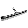 POOLMAVEN 18-Inch Gunite Inground Pool Brush with Die-Cast Aluminum Back and Combo Nylon and Stainless Steel Bristles, Heavy Duty Wall and Floor Brush for Hard-Surface Pools, Performance Series