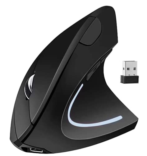 Bomenya Ergonomic Mouse, Vertical Wireless Computer Mouse 2.4G With Portable, Cordless, Silent Ergonomic Mouse Usb Rechargeable, 3 Adjustable Dpi, 6 Buttons-Optical For Pc Desktop Macbook #TOP16