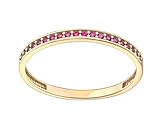 Old English Jewellers 9ct Yellow Gold Ruby Eternity Band Ring size J K L M N O P Q R S (P)