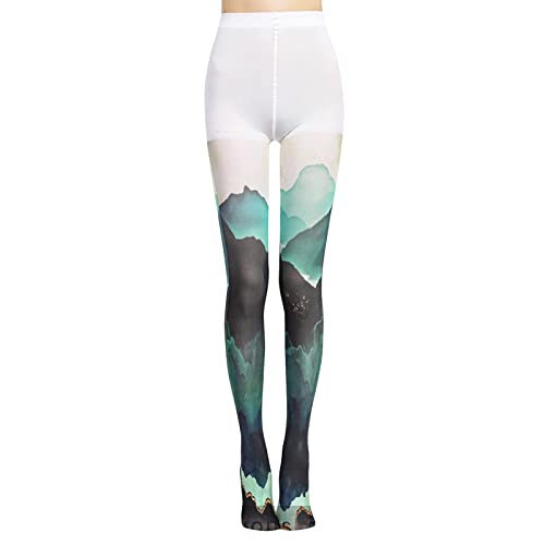 Image of Sahabowi Women Tights, Opaque High Waist Pantyhose, Vintage Control Top Stockings