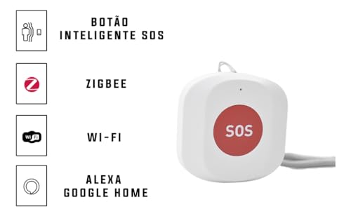 Botão Sos Inteligente Ekaza T1014 Zigbee 3,0 Alexa