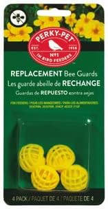 Perky pet Hummingbird Feeder Bee Guard, Replacement Pack, 4 piece
