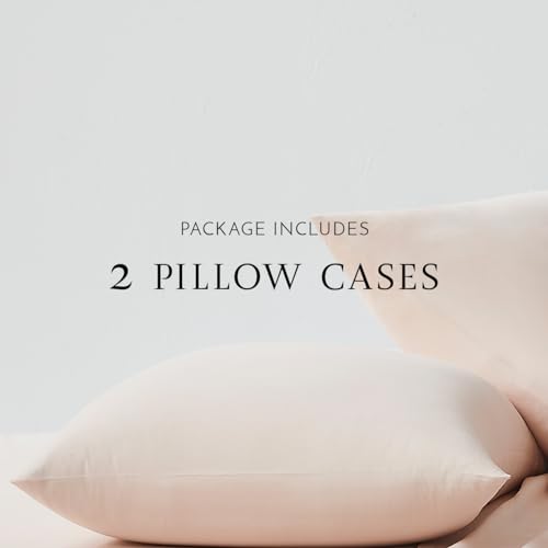 Image of Linen Closet Luxury Cotton 144 Thread Count Organic Cotton Standard Pillowcases, Set of 2, Light Pink