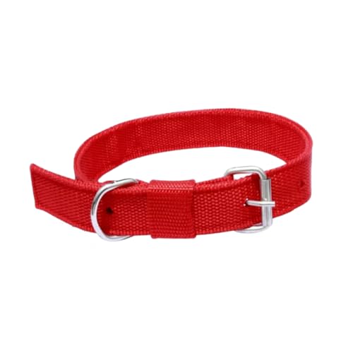 Image of Dog Neck Belt Collar, Comfortable, Adjustable Size for 5-13 Kg Pet (Red, Small)