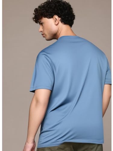 Image of Mack Jonney Regular Solid Cotton Blend V Neck T Shirt for Men