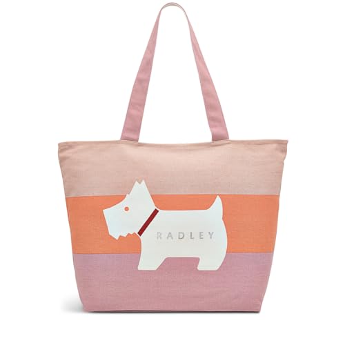 RADLEY London Heritage Dog Stripe - Responsible - Large Ziptop Tote Bag