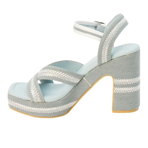 Image of BEACH by Matisse Womens Adelaide Platform Block Ankle Strap Casual Sandals Casual High Heel 3 inch & Up