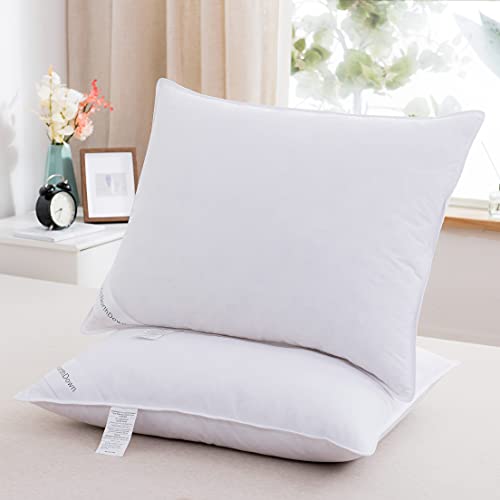 Almohada plumón de ganso estándar blanca suave miniatura 3