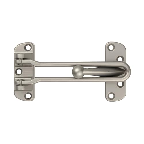 ABUS Sperrbügel SPN110-21W - Sicherheitsriegel für Haustüren und Wohnungstüren - Anwesenheitsschutz verhindert Aufstoßen der Tür - nickel matt