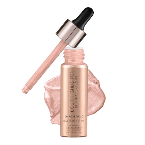 Image of Swiss Beauty Drop & Glow Liquid Highlighter | Face Makeup | Illuminating Liquid Highlighter With Dewy Finish | Shade -Rose Gold, 18ml