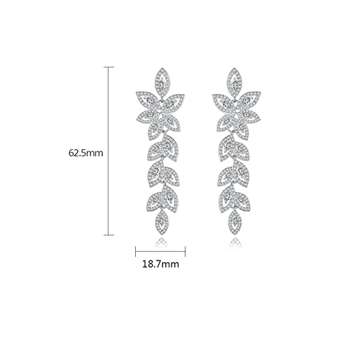 Boucles d'oreilles longues feuilles pour illuminer vos soirées et mariages - 2