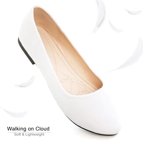 Image of Dear Time Women's Flats Comfortable Slip On Ballet Flats Soft Solid Casual Shoes