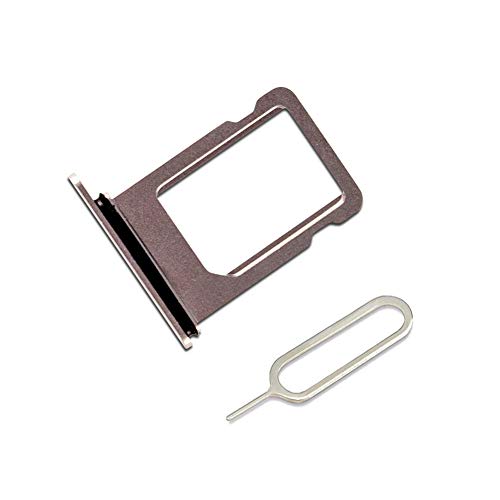 LIBAI-V Sim Tray Holder Compatible with iPhone X with Removal Ejet Pin + Cloth (Silver)