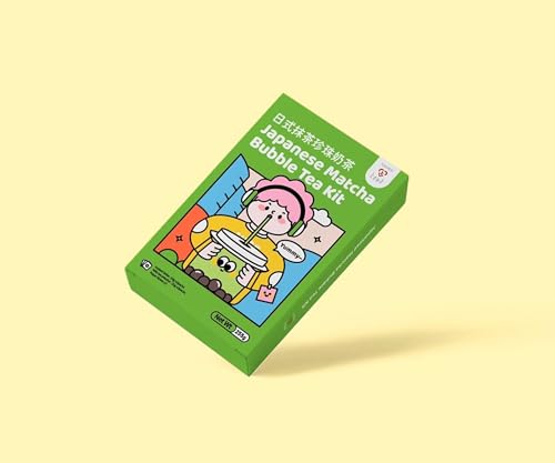 Tokimeki Japanese Matcha Bubble Tea Kit 255g | Echtes Matcha-Erlebnis | Einfach Zuhause Zubereiten | Heiß oder Kalt Genießen