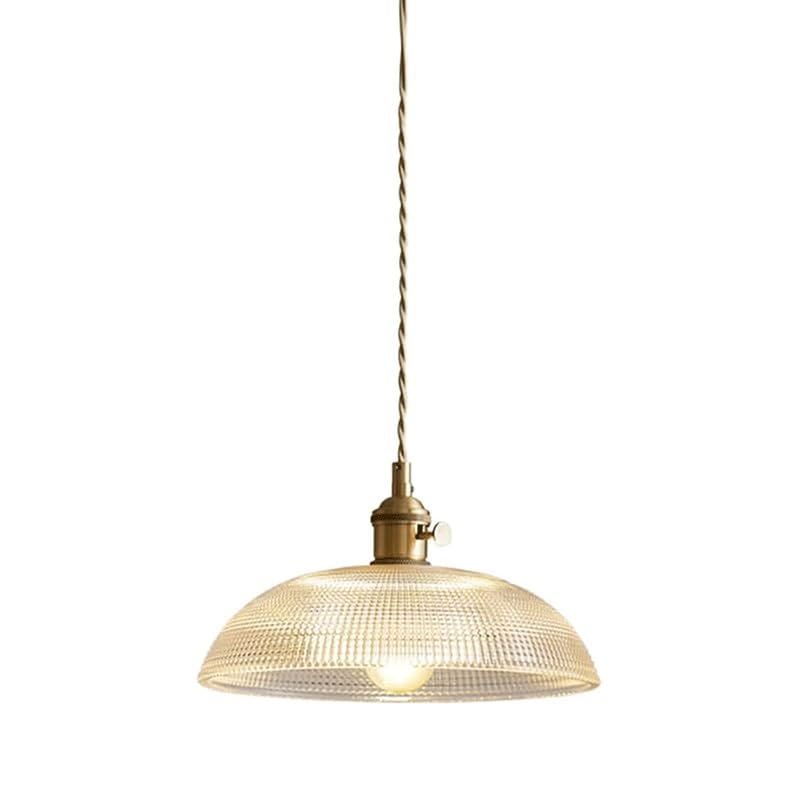 Abat-jour en verre transparent avec hauteur réglable et douille E27 pour luminaire moderne