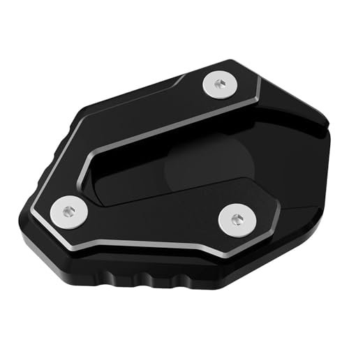 Motorrad Seitenständer Ständer Pad CNC Für YAMAHA FZ6 FZ6R FZ6-S2 Für Fazer 2004-2009 XJ6 XJ6F XJ6N DIVERSION 2009-2015(Black Nologo)