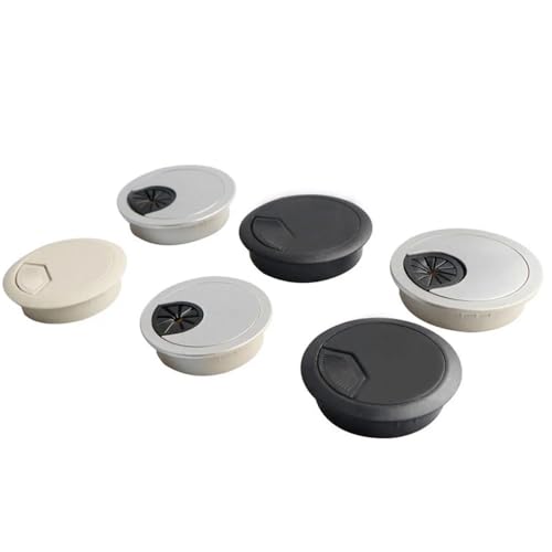 Rejillas para cables de escritorio y pasacables circular de 60mm para mesas de PC de oficina 4