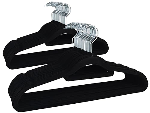 Perchas Terciopelo Gris Marca ZAKUTO