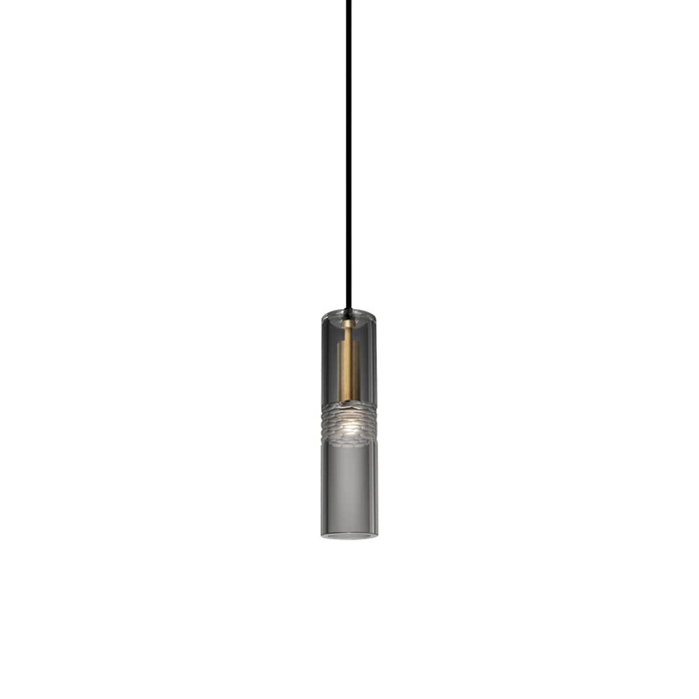 Lustre réglable en verre cristal transparent au design minimaliste moderne d'intérieur