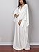 bathing suit cover up vneck Caftan Women's Plus size Caftans solid color silk feeling kaftan dresses loose soft kaftan dresses loungewear light weight side split Beach Maxi Dresses 8702-1 (A-White)