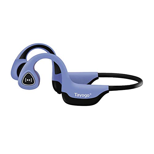 Tayogo Bone Conduction Bluetooth Headphones with Microphone Open Ear Wireless Earphones for Running, Sports, Fitness