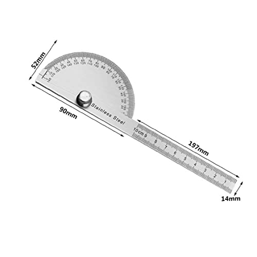 Buscador de ángulos metálico 180 grados acero inoxidable miniatura 4
