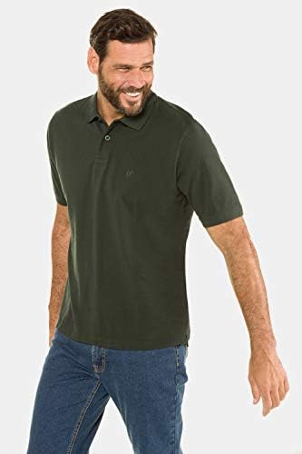 JP 1880 Men's Big & Tall Classic Cotton Pique Polo Shirt Dark Green XX-Large 702560 40-XXL