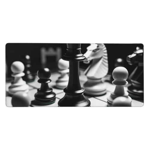 Black and White Chess Desk Mat