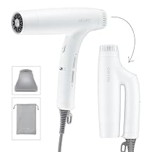مجفف شعر احترافي قابل للطي للسفر من Neuro by Paul Mitchell Dry+ بجهد مزدوج تلقائي للاستخدام في جميع أنحاء العالم، خفيف الوزن + محمول، يتضمن حقيبة تخزين