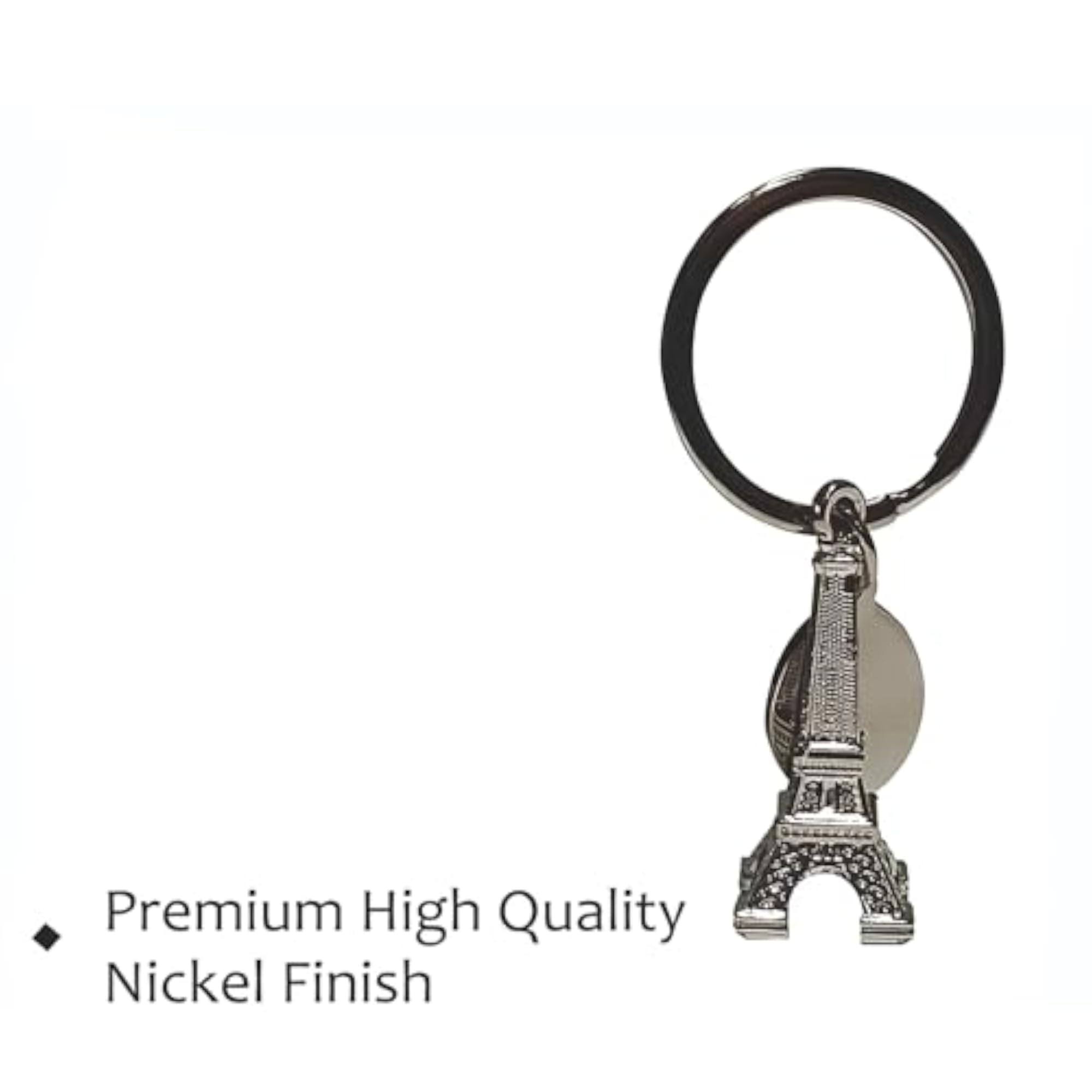 Eiffel Keychain Paris France Travel Souvenir Gift, Silver