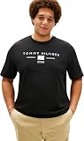 Tommy Hilfiger Camiseta de Manga Corta Hombre Brand Love Mono Stack de algodón, Negro (Black), 4XL