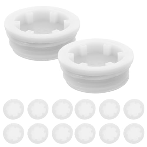 KICHOUSE 20pcs 200l Chemical Storage Bucket Lids Screw Seal Leak-proof Plastic Drum Caps Oil Barrel Bung Drum Sealing Caps for Industrial and Laboratory Use