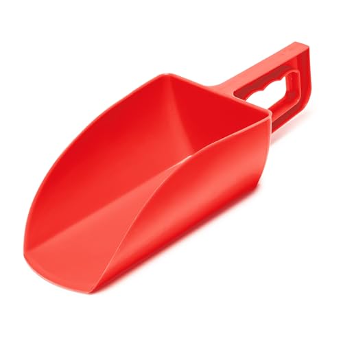 Garronda Futterschaufel ca. 1000 g – ergonomische Schaufel für Futter, Granulat, Streu & Dünger – robuster Kunststoff – BPA-frei, leicht zu reinigen – GD-0153, Rot