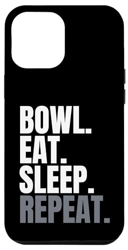 iPhone 12 Pro Max Bowl Eat Sleep Repeat Shirt For Men, Bowling, Bowlers Shirt Case