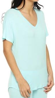 P.J. Salvage Women's Rayon Basics Sleep Tee Aqua LG (US 10-12)